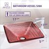 Anzzi Nono Deco-Glass Vessel Sink in Lustrous Translucent Red LS-AZ8110